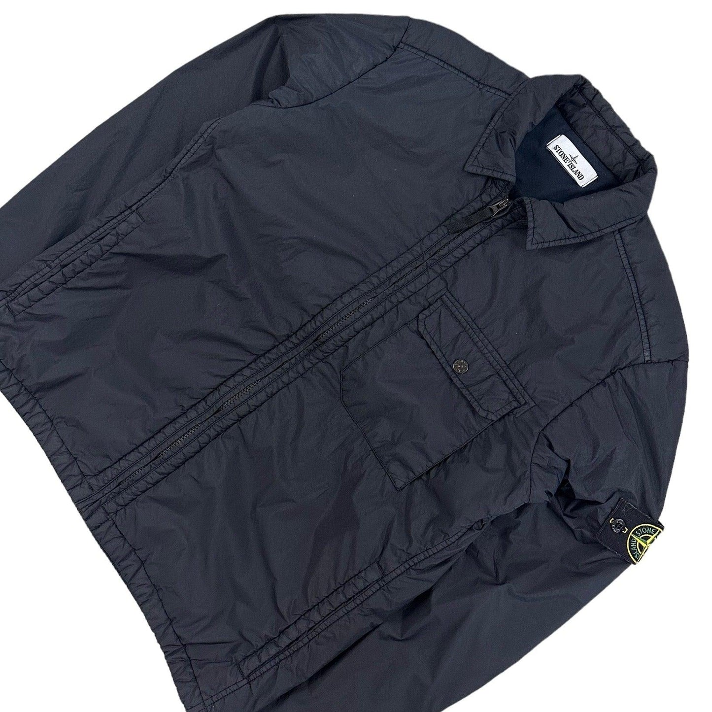 Stone Island Nylon Quilted Zip Up Overshirt - Known Source
