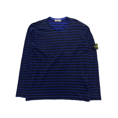 Stone Island Pullover Horizontal Striped Long Sleeved T Shirt - Known Source