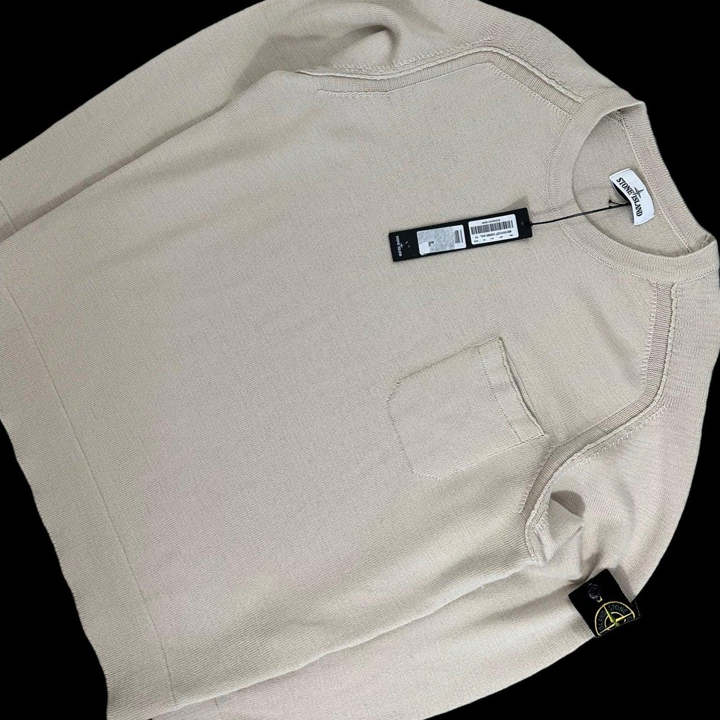 Stone Island Pullover Thin Knit Front Pocket Jumper - Known Source