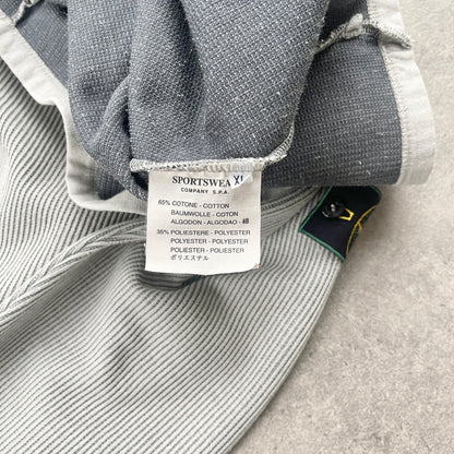 Stone Island RARE S/S 1999 cargo pocket heavyweight ribbed sweatshirt (XL) - Known Source