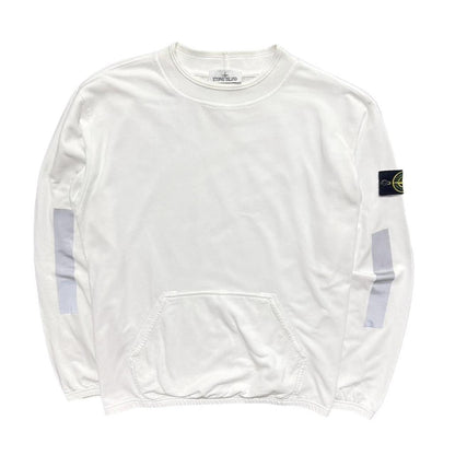 Stone Island Reflective Strip White Crewneck - Known Source