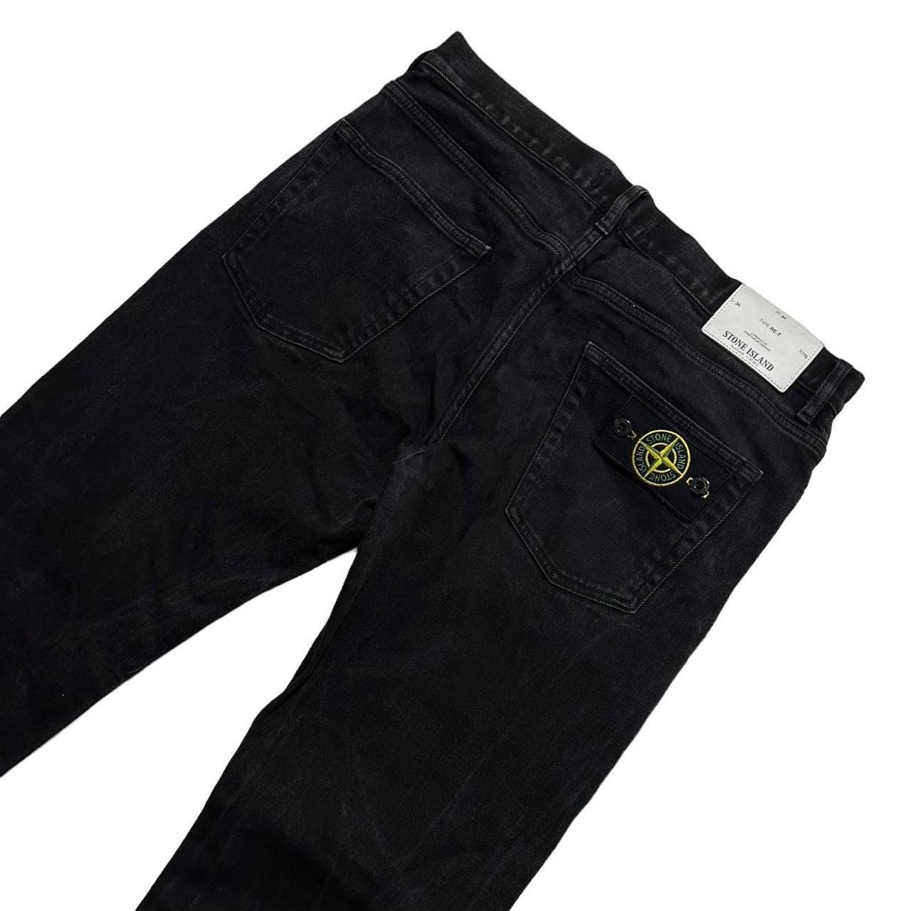 Stone Island Skinny Black Denim Jeans - Known Source