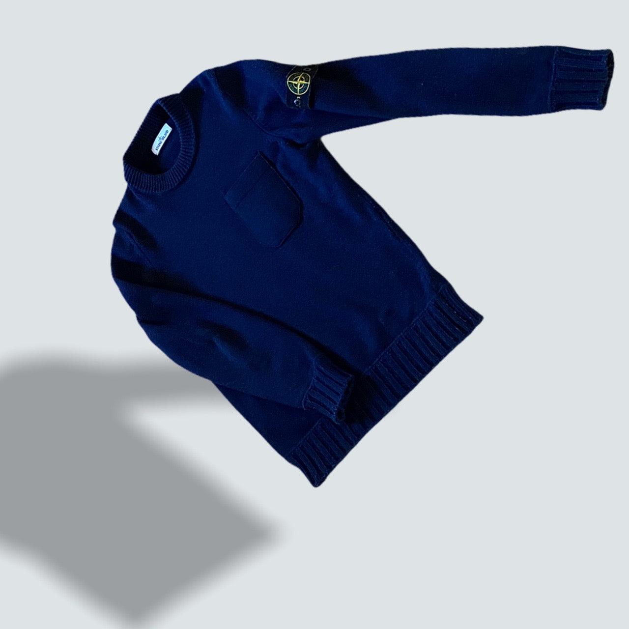Stone island wool jumper with pocket (S) - Known Source