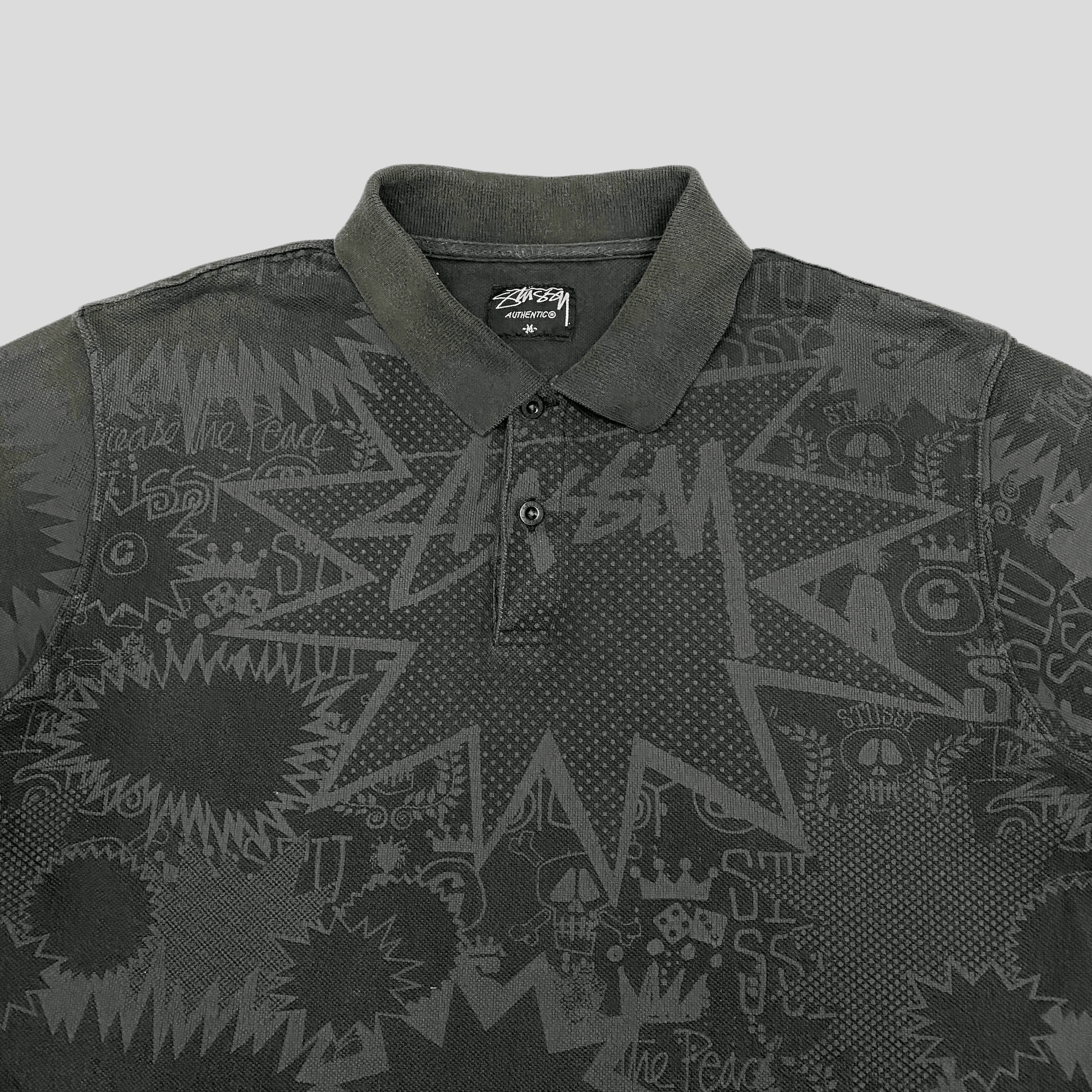Stussy 00’s Speech Bubble Polo - M - Known Source