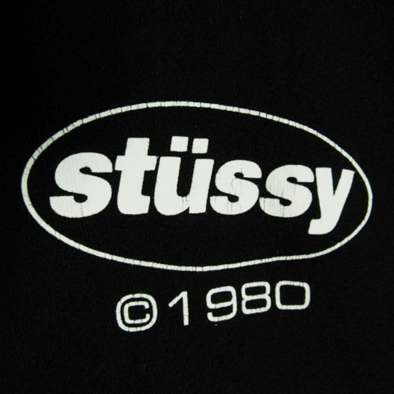 Stussy @1980s front and back T-shirt short sleeve black - Known Source