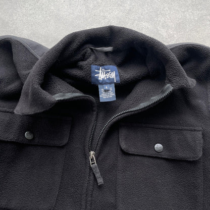 Stussy 2000s zip up heavyweight fleece jacket (L) - Known Source