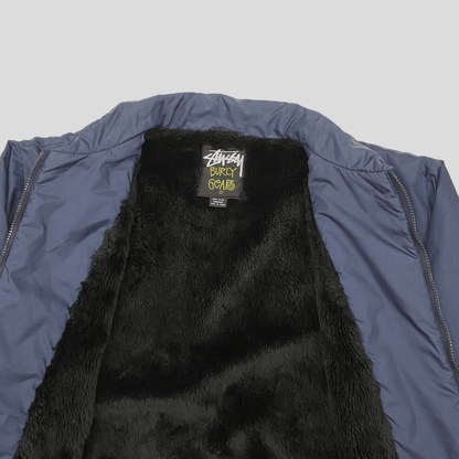 Stussy 90’s Star Nylon Fur Lined Coach Jacket - L/XL - Known Source