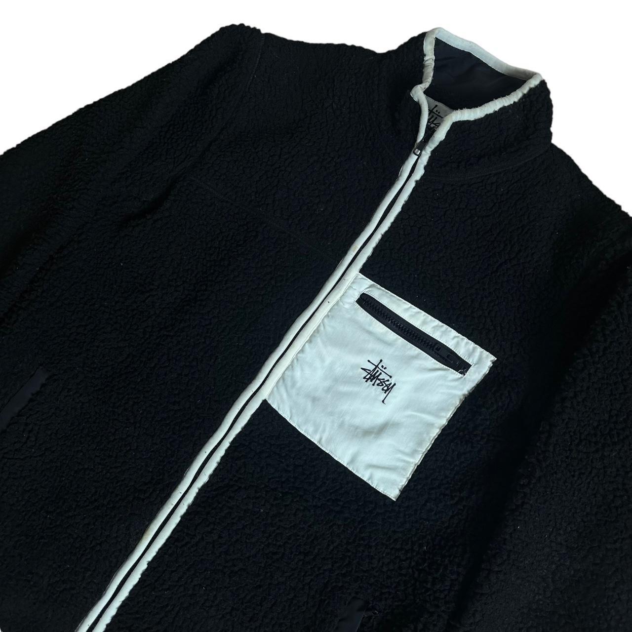 Stussy Black Zip up Fleece - Known Source
