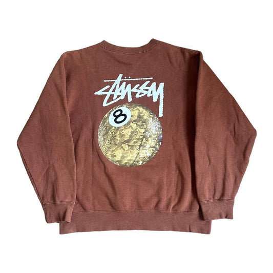 Stussy Brown Gold 8 Ball Crewneck - Known Source