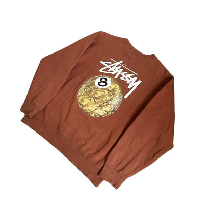 Stussy Brown Gold 8 Ball Crewneck - Known Source