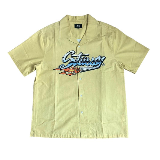 Stussy Button Up auto Yellow Shirt - Known Source