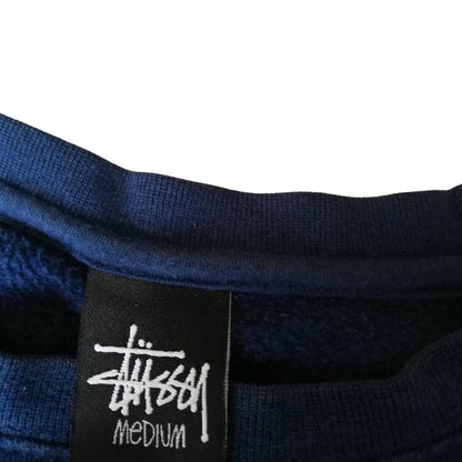 STUSSY Crown sweat shirt navy blue Vintage trainer USA made decalogo Stussy 90s archive rare - Known Source