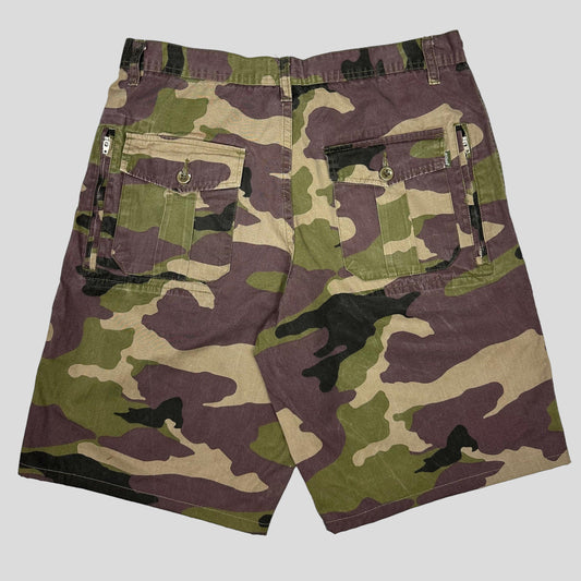 Stussy early 00’s Multizip Camo Cargo Shorts - 34 - Known Source