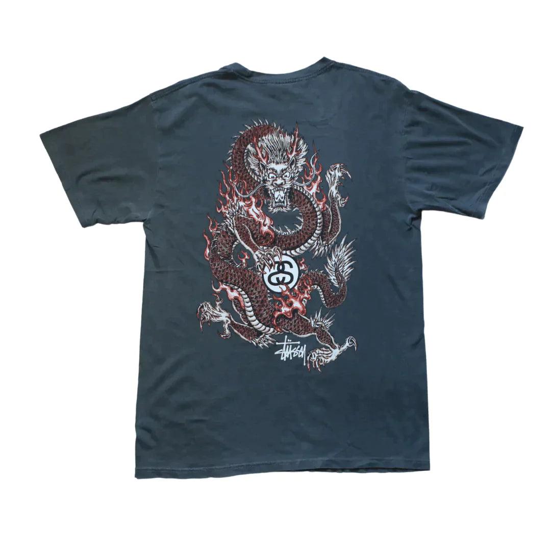 STUSSY FIRE DRAGON TEE (M) - Known Source