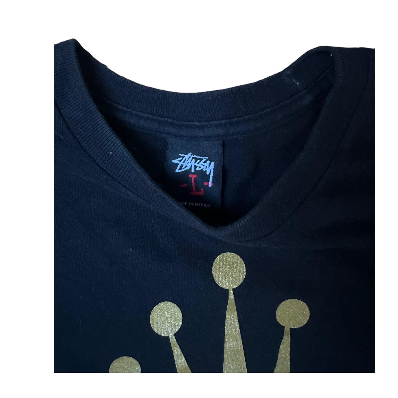 Stussy gold crown logo T-shirt - Known Source