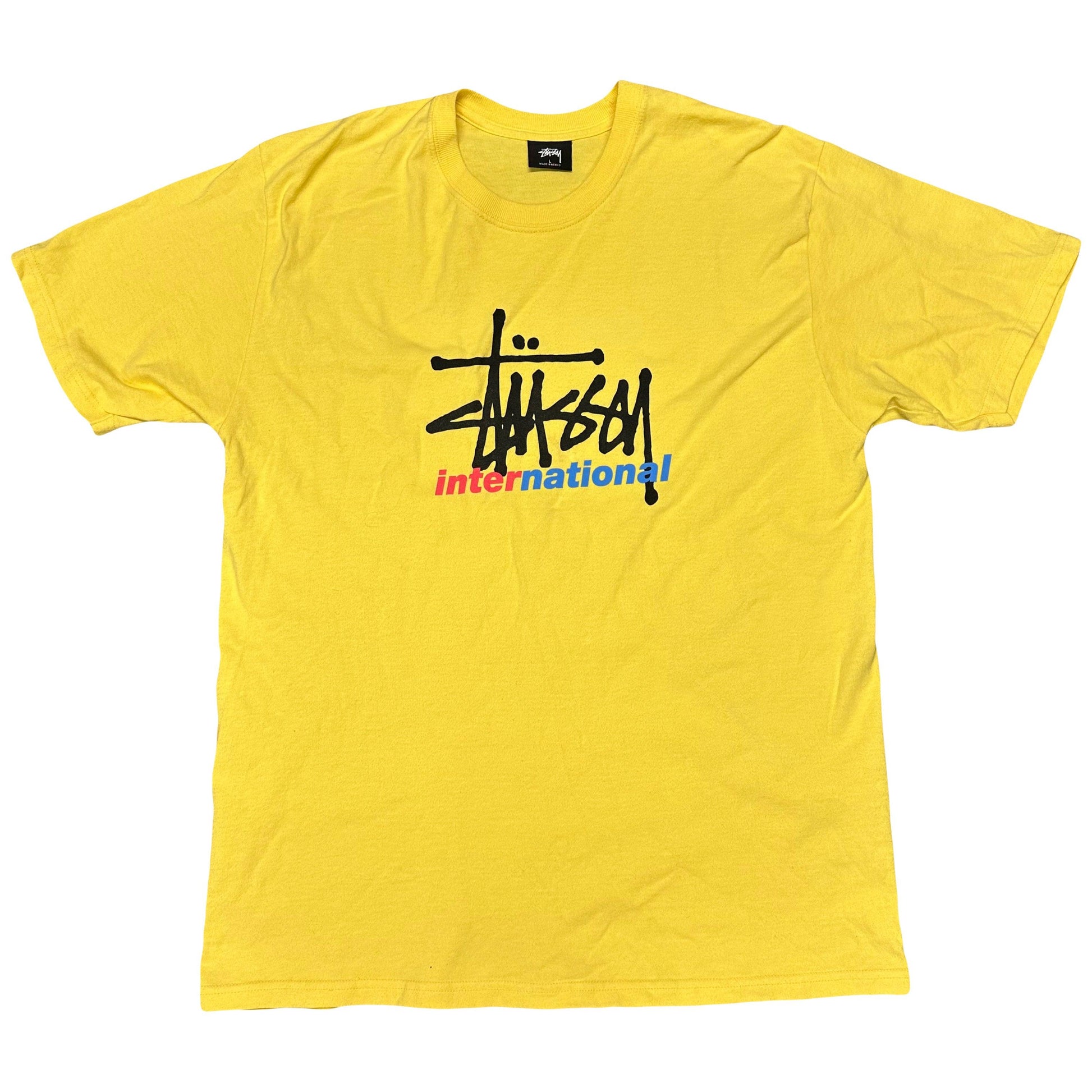 Stüssy International Spellout T-Shirt In Yellow ( L ) - Known Source