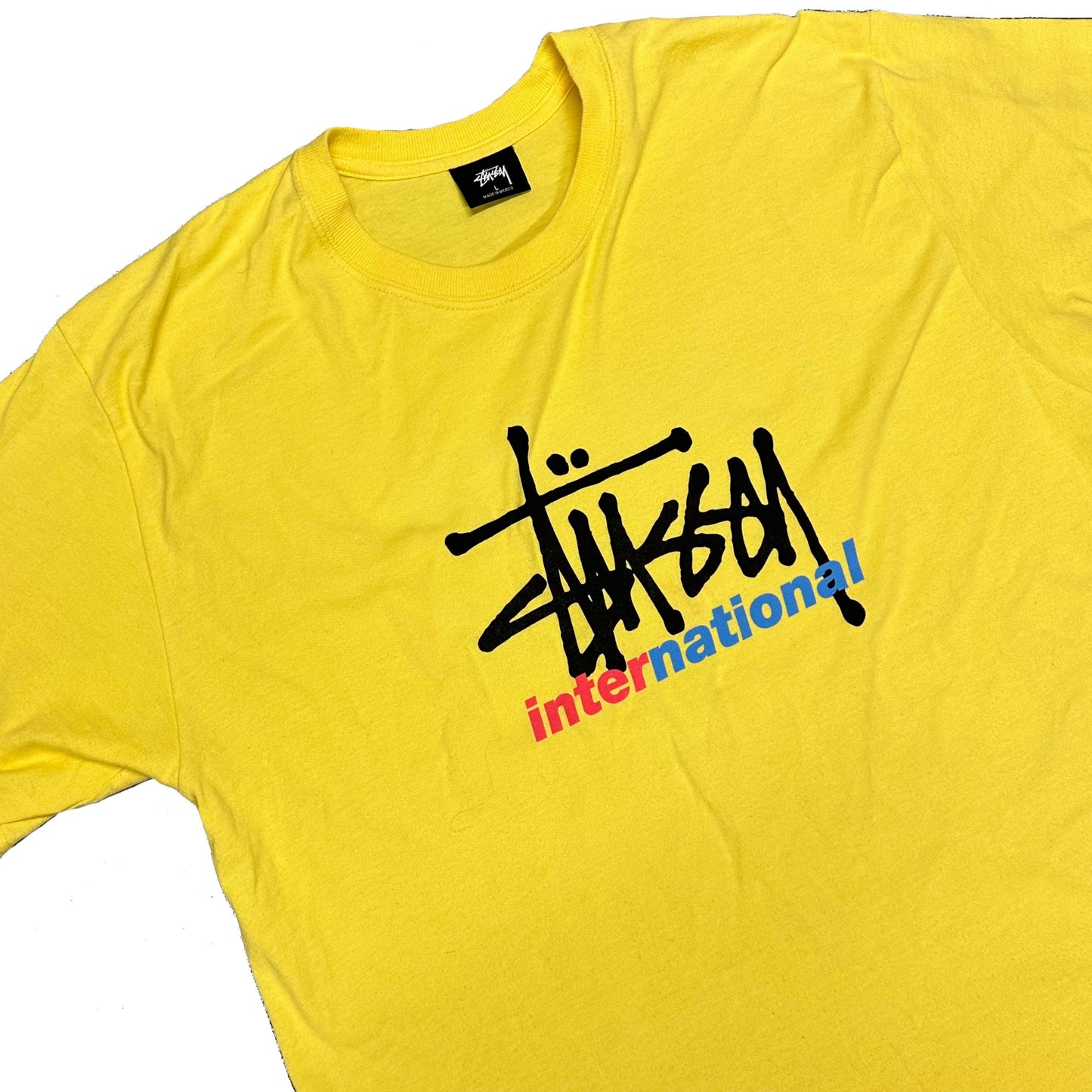 Stüssy International Spellout T-Shirt In Yellow ( L ) - Known Source
