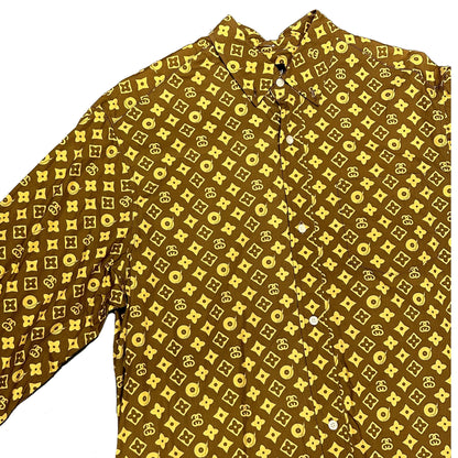 Stüssy Louis Vuitton Parody Long Sleeve Shirt In Brown ( L ) - Known Source
