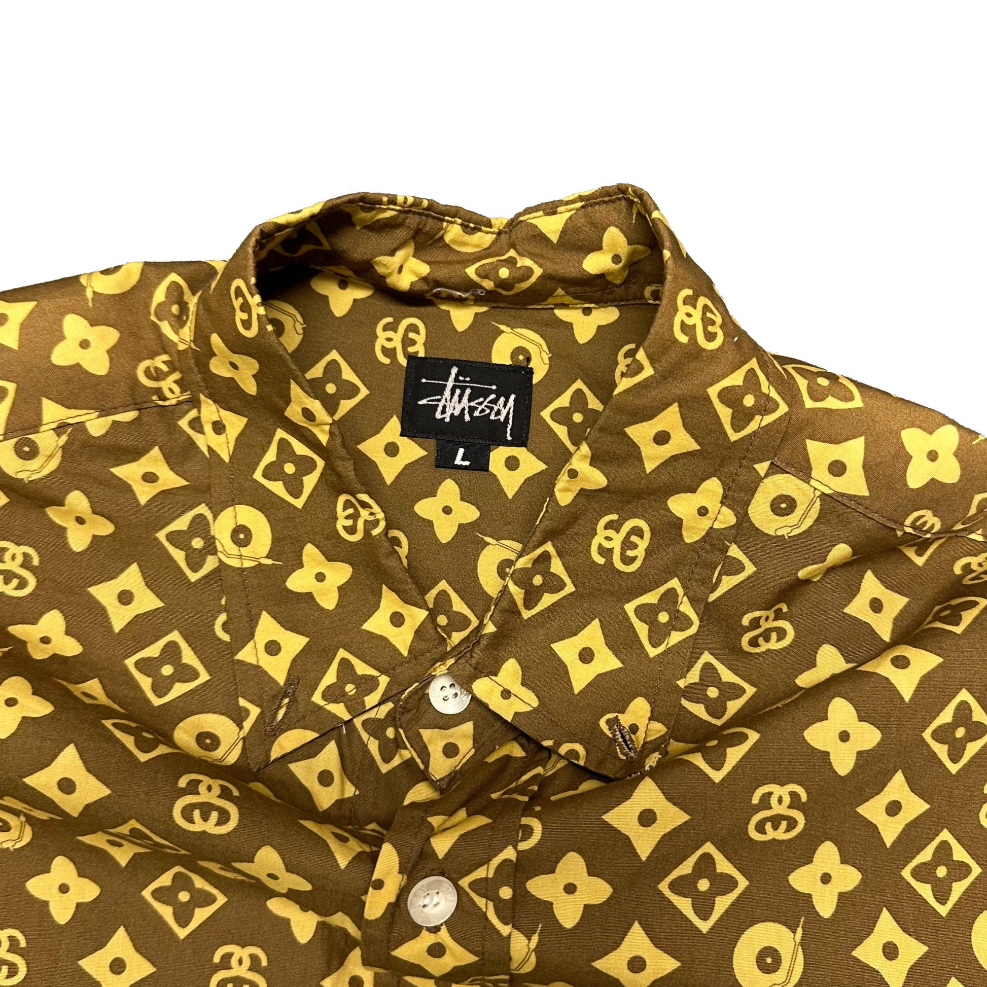 Stüssy Louis Vuitton Parody Long Sleeve Shirt In Brown ( L ) - Known Source