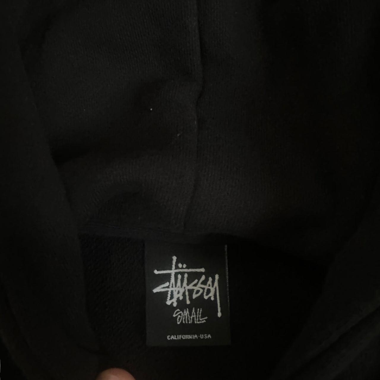 Stussy Men's Black front and sleeve patch Hoodie - Known Source