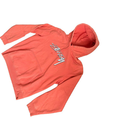 Stussy Men's Orange Pullover Hoodie - Known Source