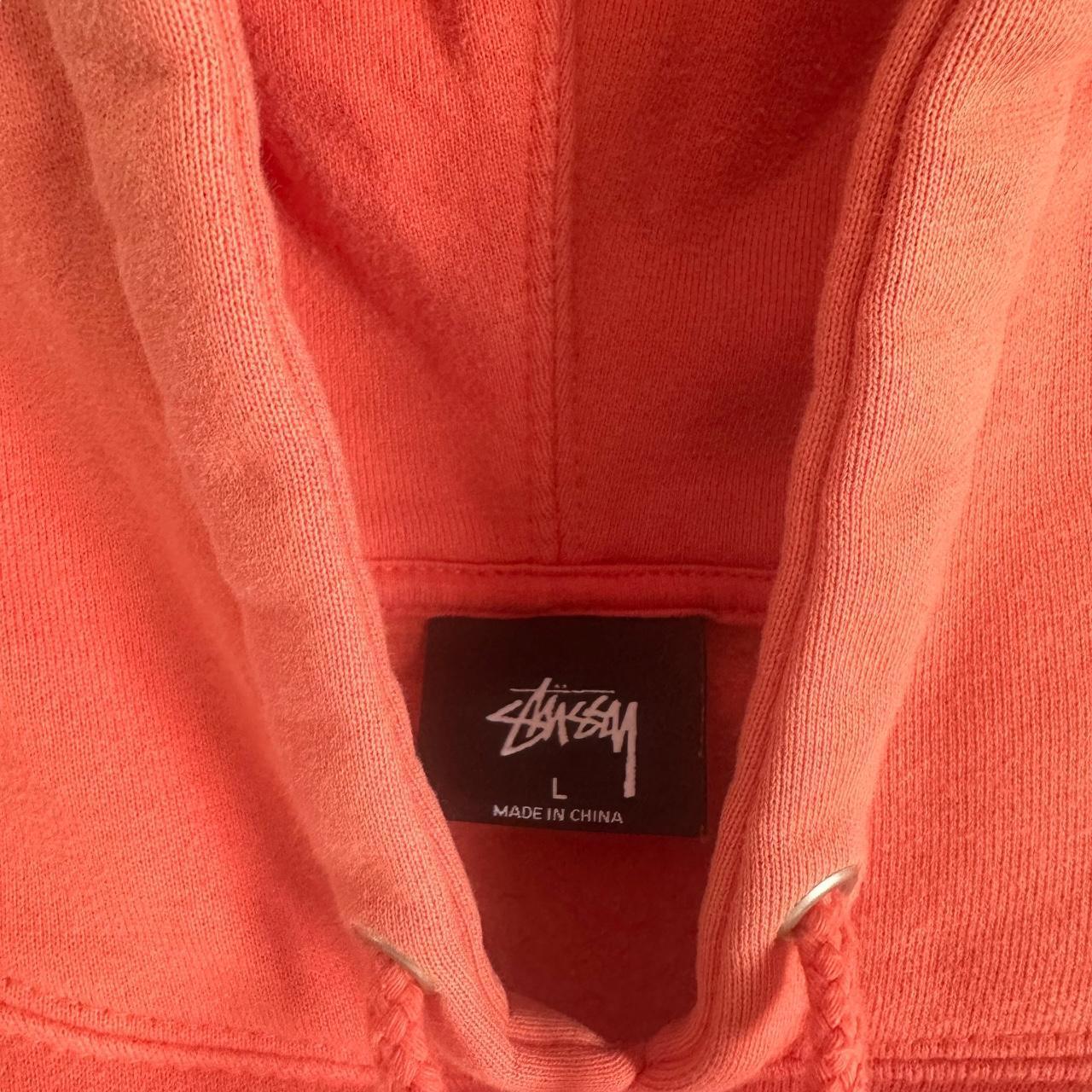 Stussy Men's Orange Pullover Hoodie - Known Source