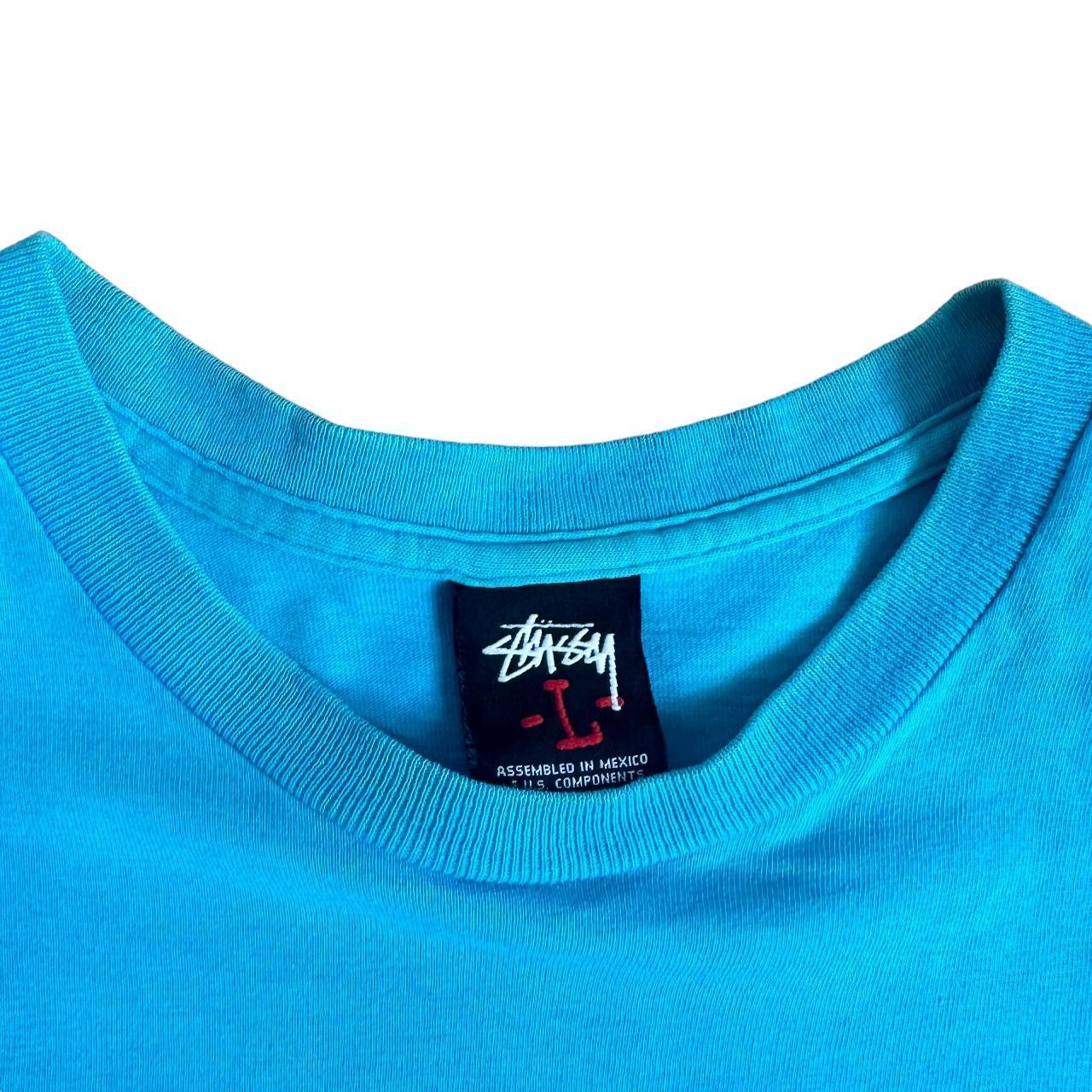 Stussy Men's Short Sleeve Comic T-shirt Blue - Known Source