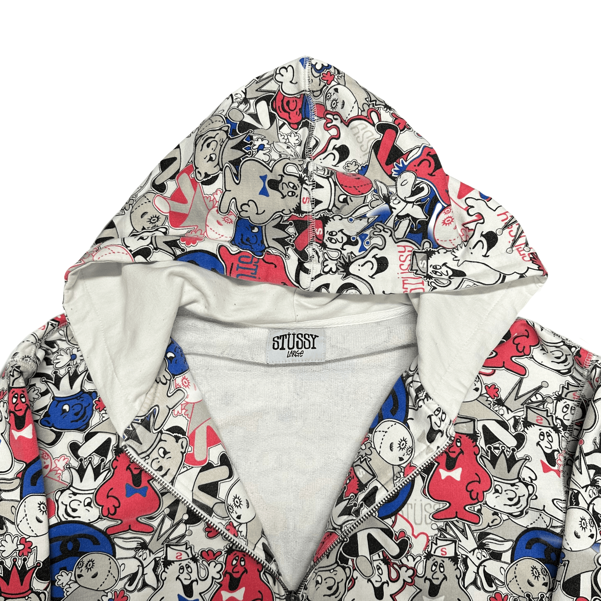 Stüssy Monogram Cartoon Hoodie ( L ) - Known Source