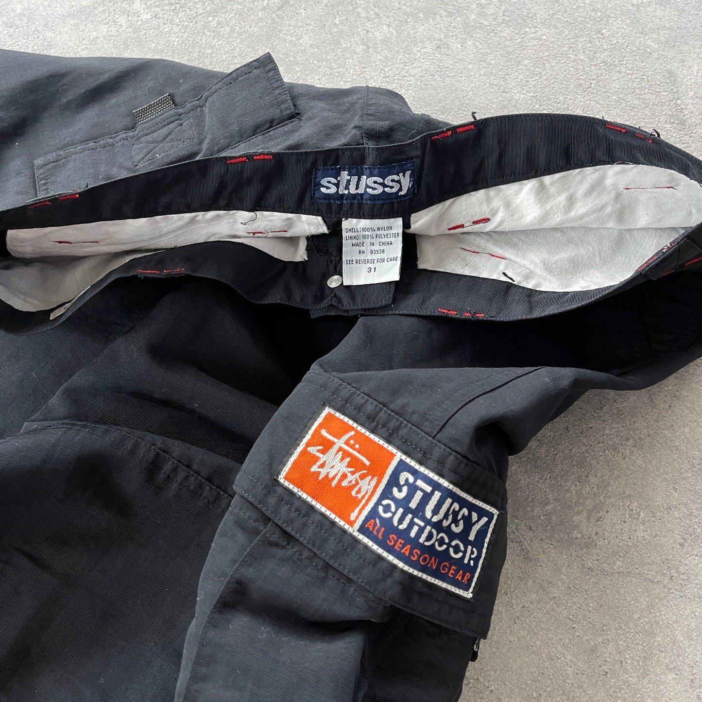Stussy Outdoor 1990s technical cargo pants (M) - Known Source