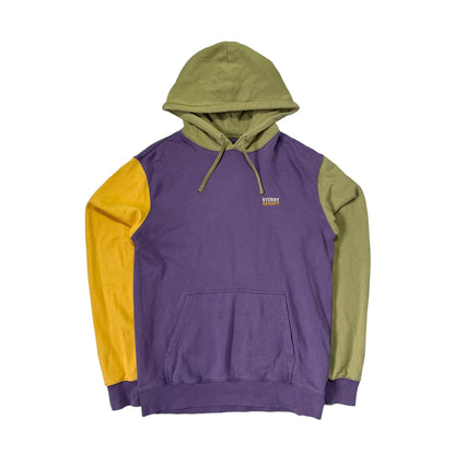 Stussy Panel Pullover Hoodie with Drawstrings - Known Source