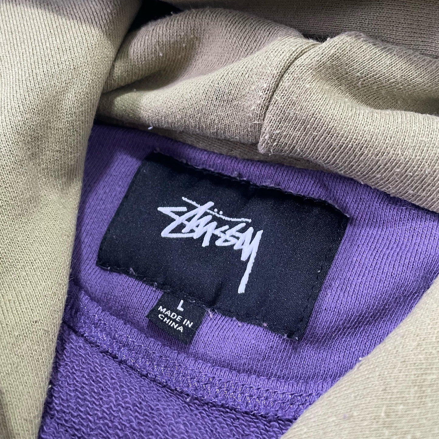 Stussy Panel Pullover Hoodie with Drawstrings - Known Source
