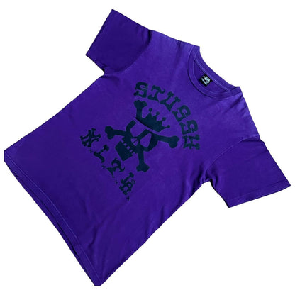 Stussy purple black Skull T-shirt short sleeve - Known Source