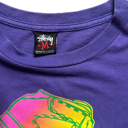 Stussy purple sneaker head Logo T-shirt - Known Source