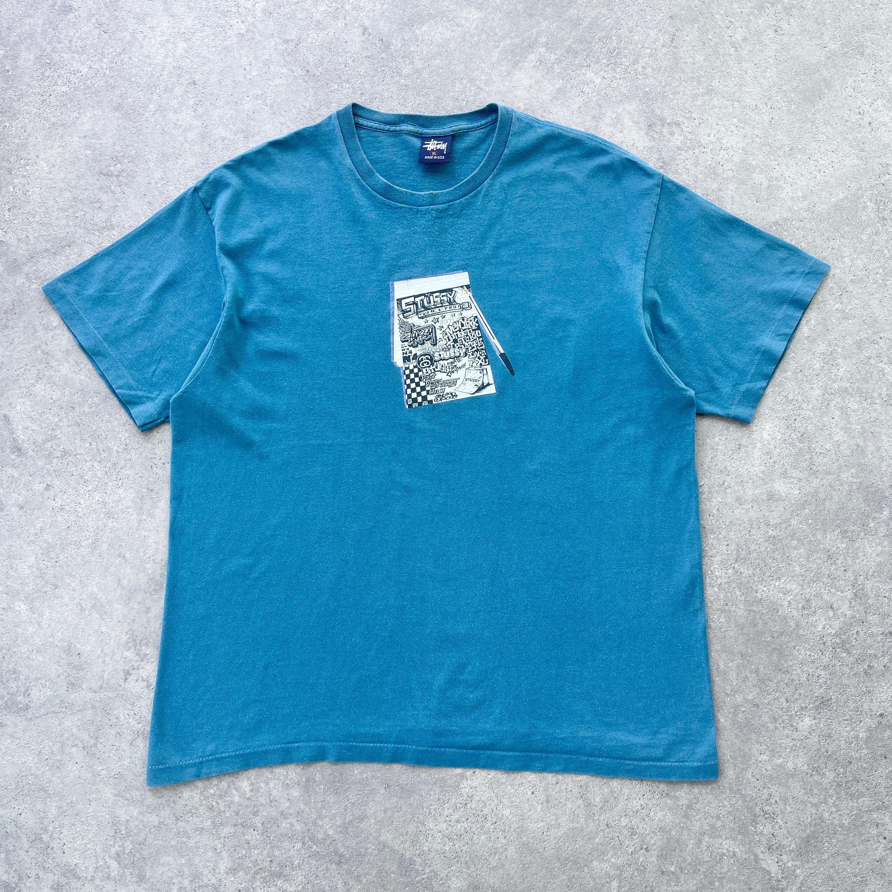 Vintage 90s Stussy t-shirt graffiti single 2024 stitch