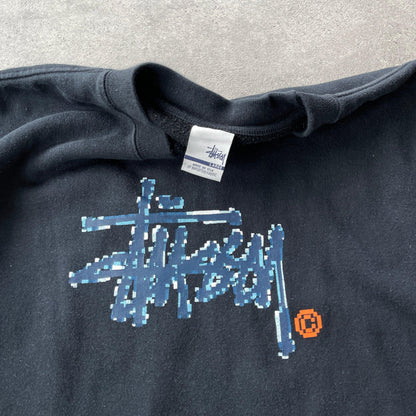 Stussy RARE 2000s heavyweight pixel script sweatshirt (L) - Known Source