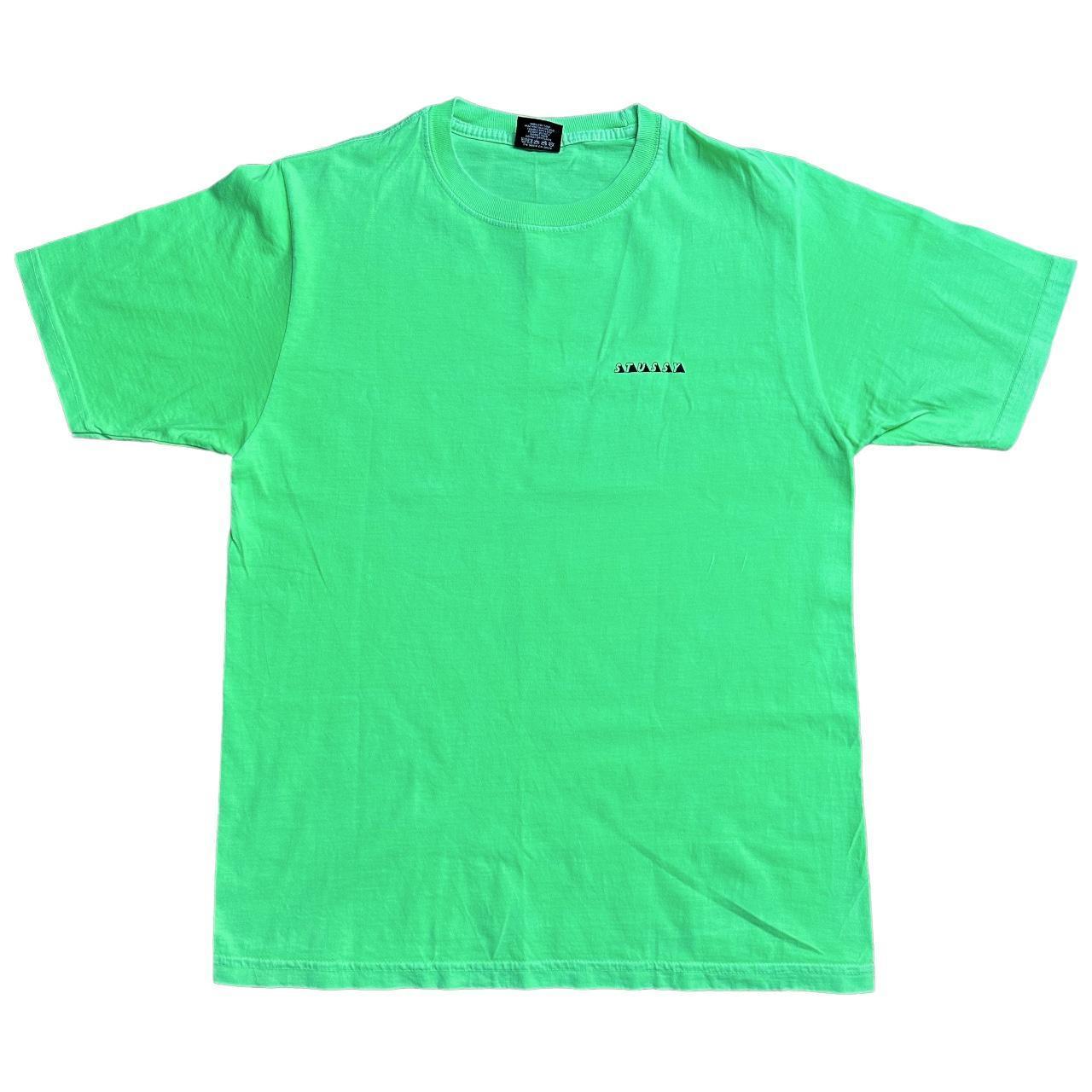 Stussy short sleeve T-shirt cut and sew light green - Known Source