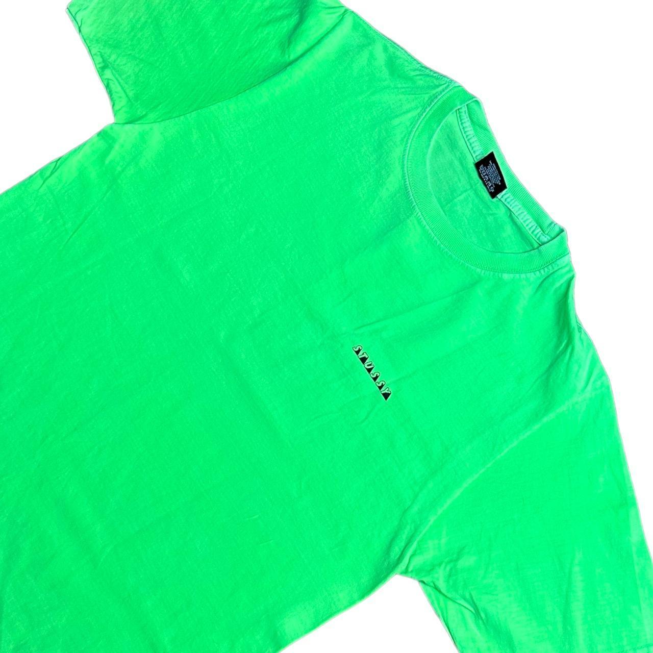 Stussy short sleeve T-shirt cut and sew light green - Known Source
