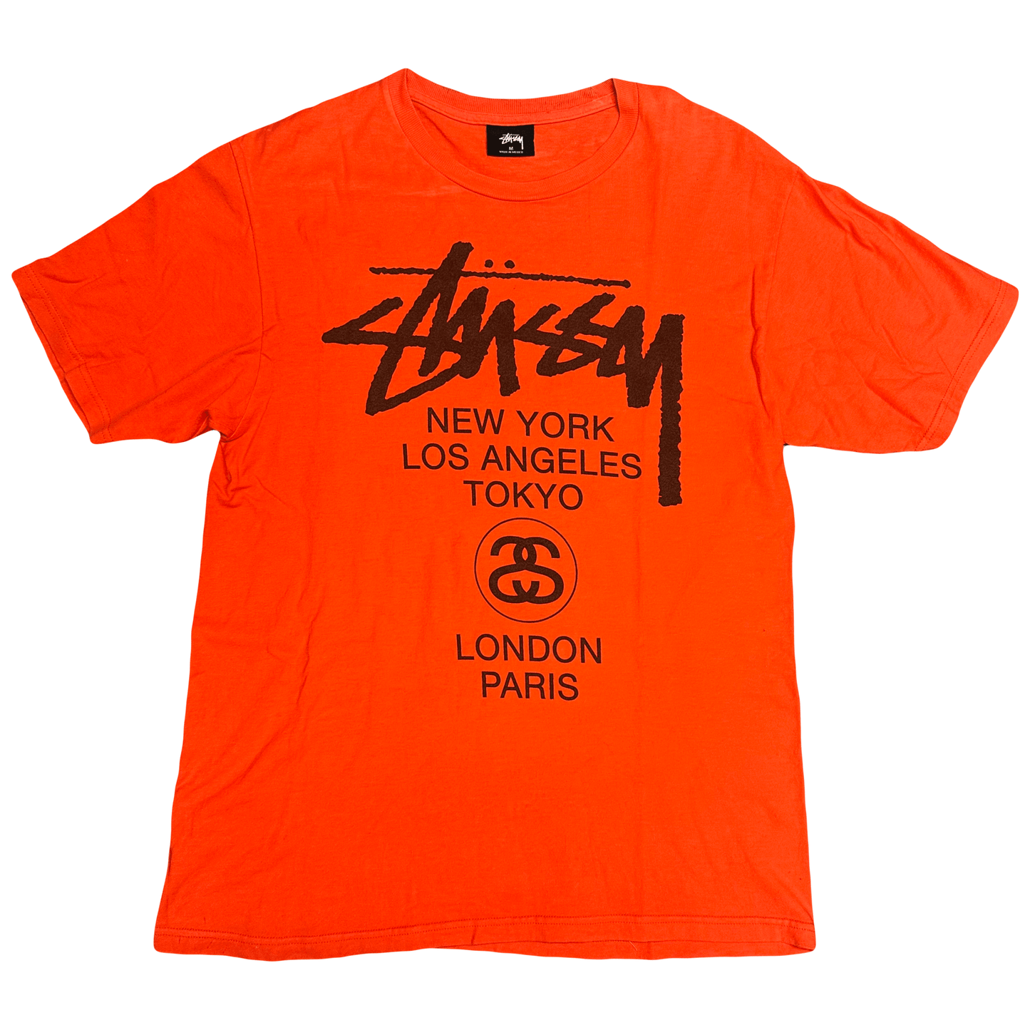 Stüssy Spellout T-Shirt In Orange ( M ) - Known Source