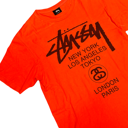 Stüssy Spellout T-Shirt In Orange ( M ) - Known Source