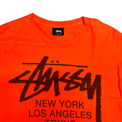 Stüssy Spellout T-Shirt In Orange ( M ) - Known Source