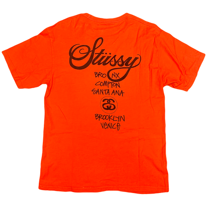 Stüssy Spellout T-Shirt In Orange ( M ) - Known Source