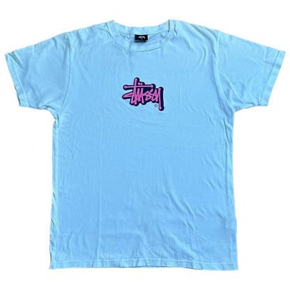 Stussy white and pink T-shirt short sleeve - Known Source