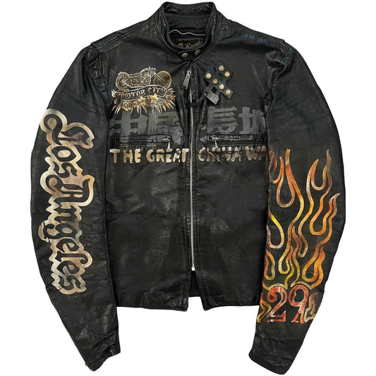 The Great China Wall Leather Biker Jacket - Known Source