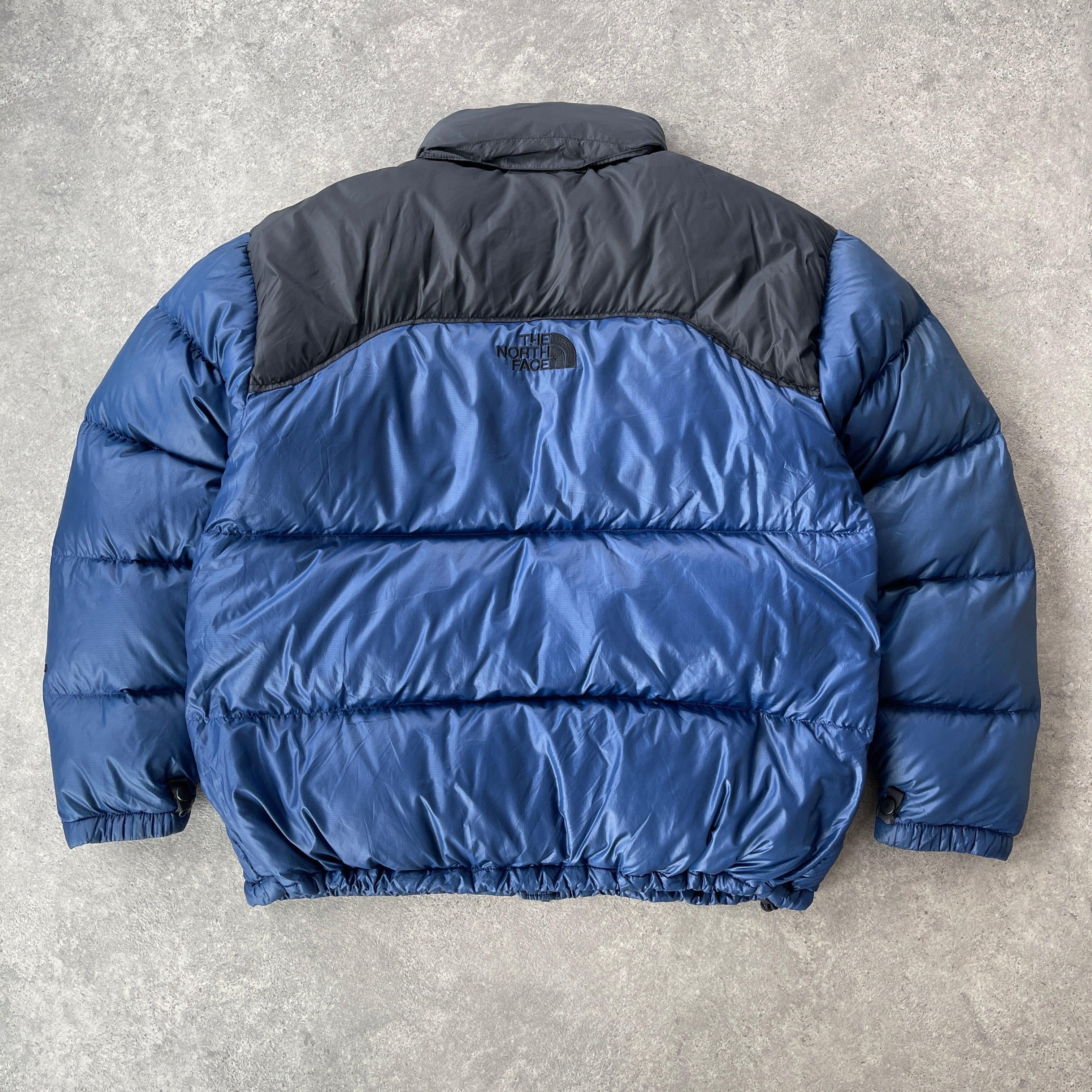 The North Face Men's puffer jacket size XL Black with Blue on sale trim