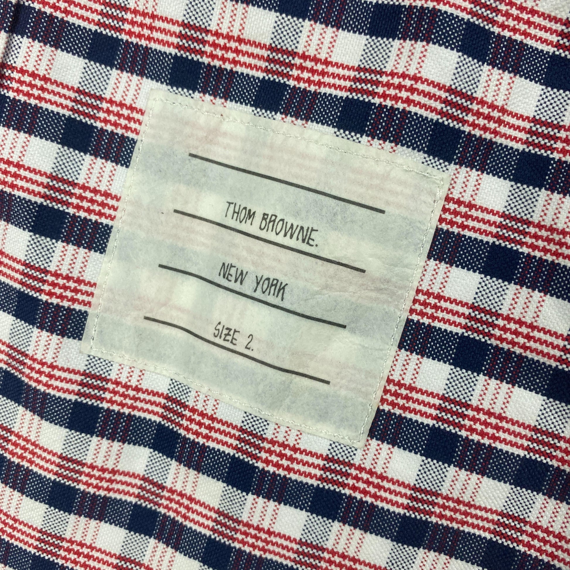 THOM BROWNE CHECK SHIRT (S) - Known Source