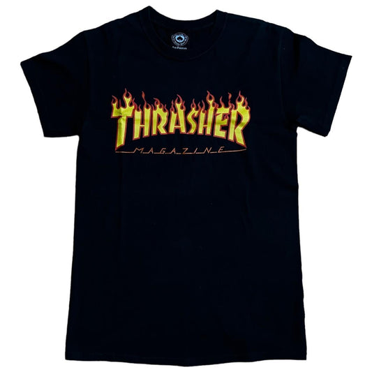 Thrasher print T-shirt short sleeve black - Known Source