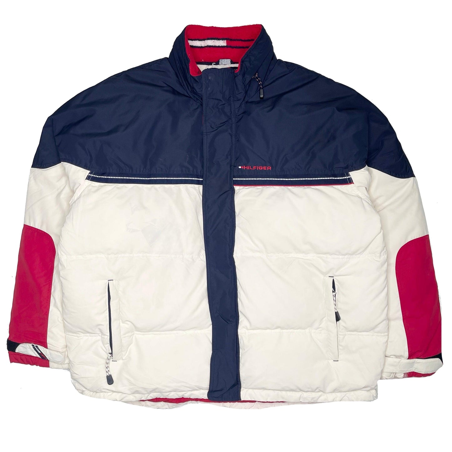 Tommy Hilfiger 00s heavyweight colour block puffer jacket (XXL) - Known Source