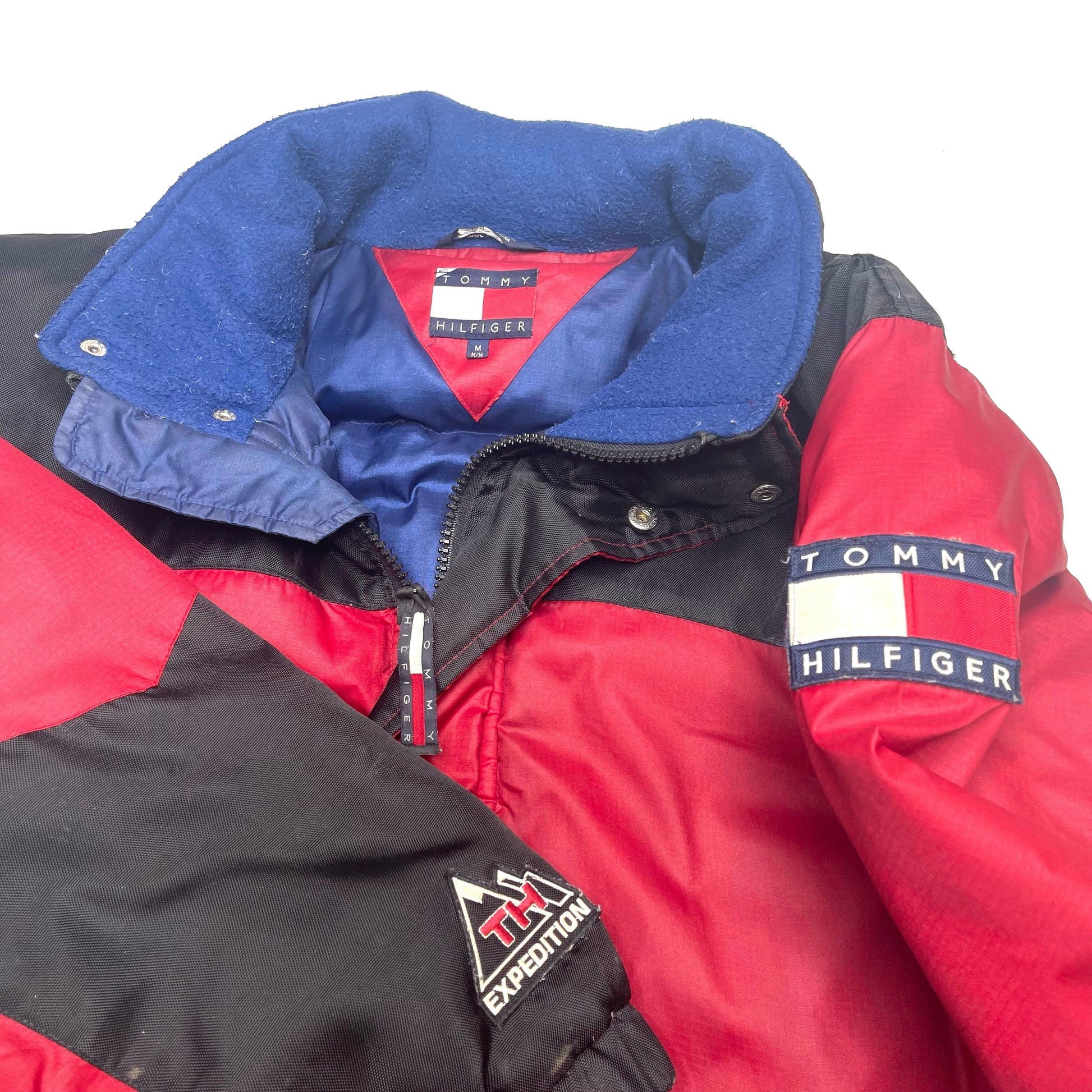 Tommy Hilfiger 90s Expedition colour block puffer jacket (L) - Known Source