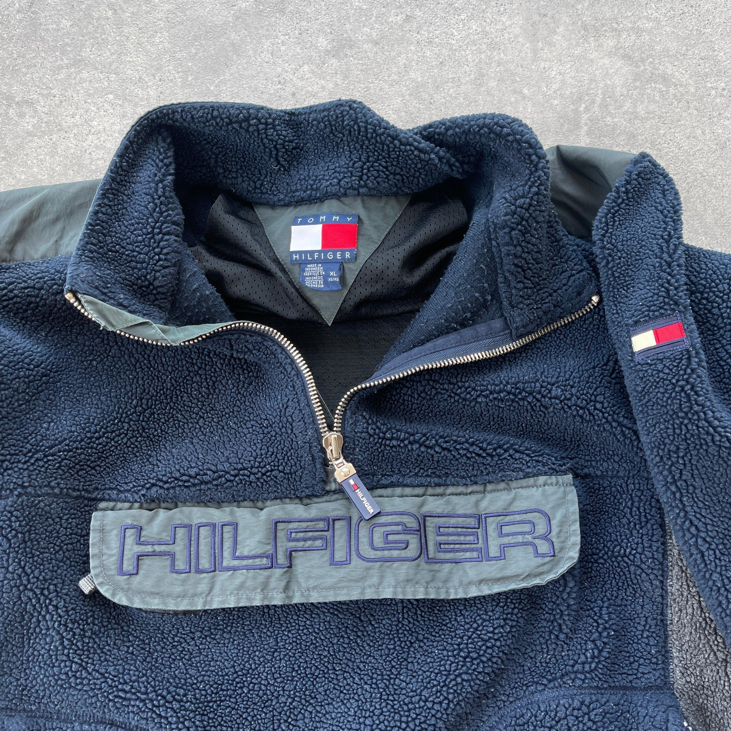 Tommy Hilfiger RARE 1990s 1 4 zip technical sherpa fleece jacket XL Known Source