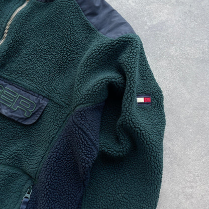 Tommy Hilfiger RARE 1990s 1/4 zip technical sherpa fleece jacket (XL) - Known Source